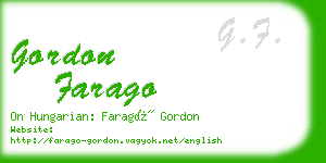 gordon farago business card